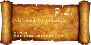 Pánczél Loretta névjegykártya