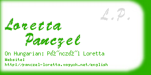 loretta panczel business card